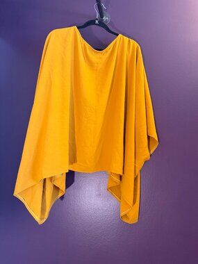 Jennafer Grace Mustard Gold Draped Kimono Sleeve Top
